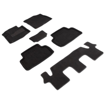 3D mats for Kia Sorento IV, 7 Seats, 2020-n, black, set