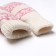 Mittens women's woolen color white/red, size 20-22