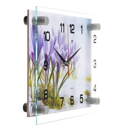 Watching clock, interior: flowers, "snowdrops" 20x26 cm-1