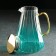 Magistro gradient glass drinks set, 5 items: a jug of 1.8 liters, 4 circles 300 ml, turquoise color