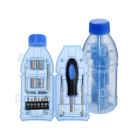 Tundra instruments set, gift plastic case "bottle", 15 items