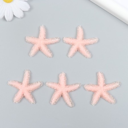 Decor for creativity Plastic "Orange Sea Star" Sugar 3.8x0.5x3.8 cm-2