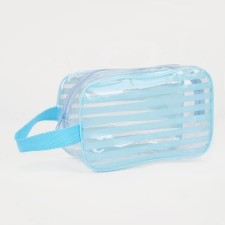 Cosmetic bag with lightning, blue color
