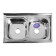 Kitchen Mixline 530528, double, 0.6 mm, 80x50x18 cm, 3 1/2, with a siphon