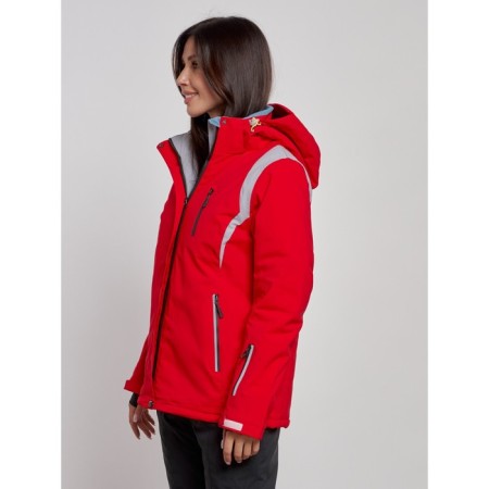 Ski jacket female, size 48, red color-1