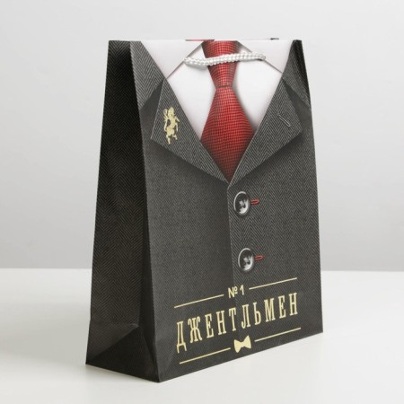 Gift package laminated, packaging, "gentleman", ml 21 x 25 x 8 cm-3