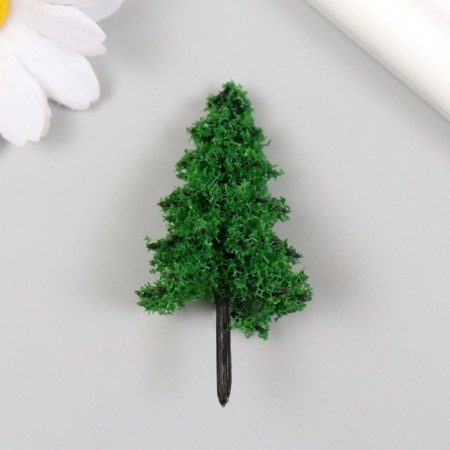 Artificial plant for creativity plastic "spruce" dark green 6 cm