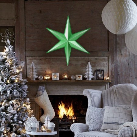 Figure "Star of Pereniapine" large green metallic, 55.7x64 cm