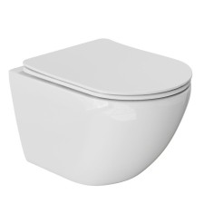 The toilet bowl of the suspended Wave Meridian Tornadoflush, the Duroplast with microlypture, white, (l)