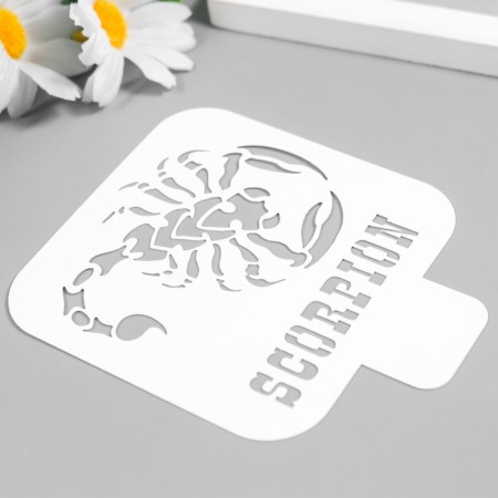 Skorpion tattoo stencil 9x9 cm-1