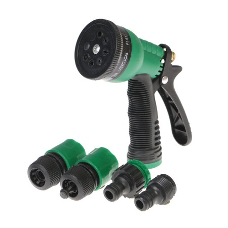 Set: pistol-sprayer, connector 1/2 "(12 mm), Connector with Aquastop 1/2" (12 mm), plastic, Greengo-6