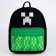 School textile backpack with pixel pixel pocket, a reflector. Elements, 27x23 x 10 cm