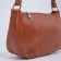 Baget bag with zipper, brown color