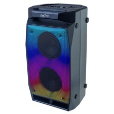 Portable karaoke system Perfeo Spin, 50 W, AUX, USB, SD, BT, 4000 mAh, black