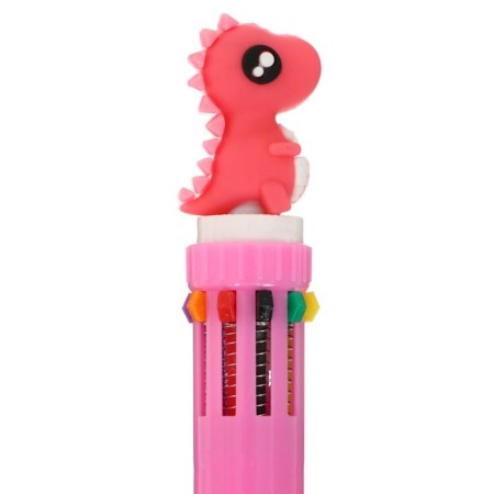 Handle Automatic Ball 10 color, "dinosaur", pink color, in a bag-2