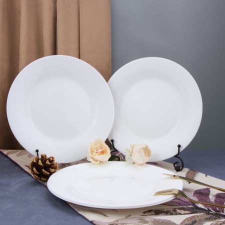 Arya Home Globe dining plate, 6 pcs, white color