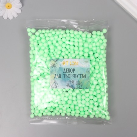Decor for creativity Foam "Assorted balls" Green set 10 grams-2