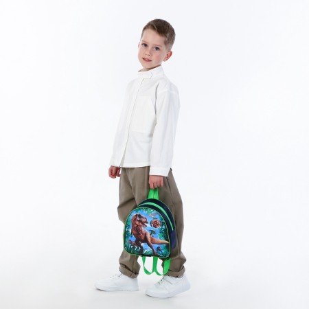 Baby backpack on a zipper, "chosen", green color-5
