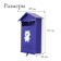 Mail box without a lock (with a loop), vertical, “house”, blue