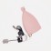 Key, length 11.5 cm, ring, pink color