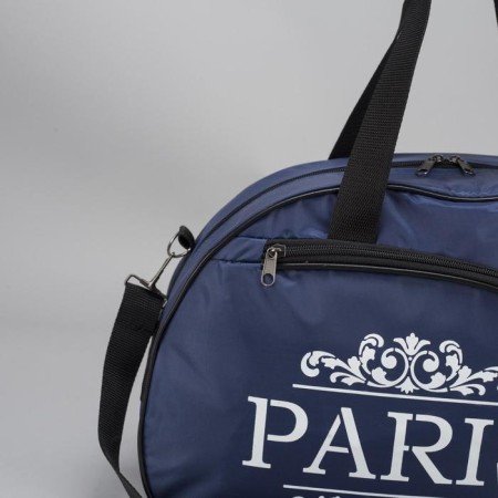 Sports bag with lightning, external pocket, long belt, blue color-3