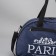 Sports bag with lightning, external pocket, long belt, blue color