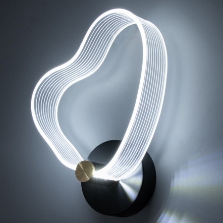 Bra "Heart" LED 8W 3000-6000K Black 25x20x6cm-4