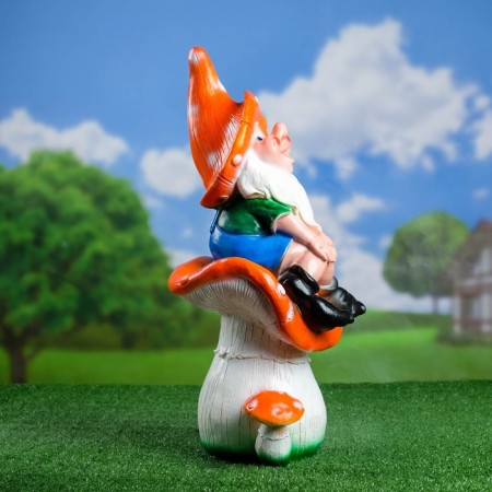 Garden figure "Dwarf on fly agaric" 23x14x51cm-2