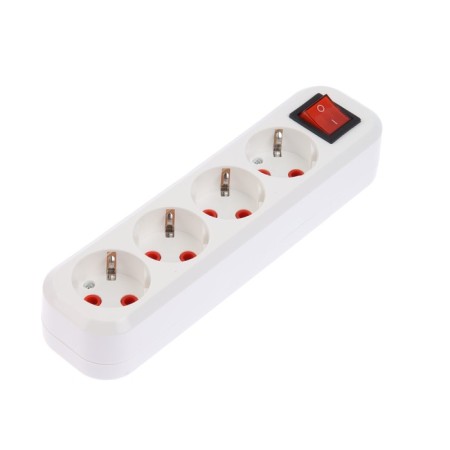 Rosperture block TDM "Narodnaya" 4-seater, s/s, with a switch, 16 a, white, SQ1806-0421