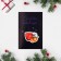 A postcard with a wooden element "Happiness in the New Year!" 10 x 15cm, New Year