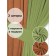 Set of curtains "Canvas", size 200x250 cm, 2 pcs, olive color, orange