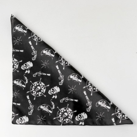 Bandana "Funny Roger", 50x50 cm, black color-3