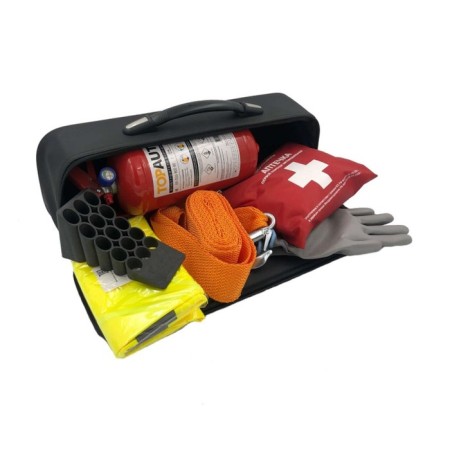 Набор автомобилиста EMERGENCY KIT 5 сумка, Аптечка,ОП-2, Знак Жилет, Трос 3,5т, перчатки-1