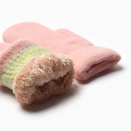 Women's mittens for claim Minaku smooth 22 cm pink-2
