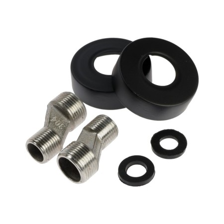 Bath mixer Zein Z3835, one -leaf, shower set, black-9