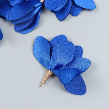 Decor for creativity Textile "Bun, color Bright blue" set 6 pcs 6 cm-1