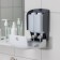 The dispenser for an antiseptic or liquid soap is mechanical, double, 1000 ml, plastic