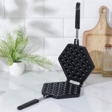 The pan -double “nuts”, 40 × 21 × 3.3 cm, plastic handle, black color