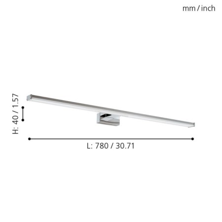 Lamp Pandella 1, 1x14W LED, 4000K, 1700LM, chromium color-2