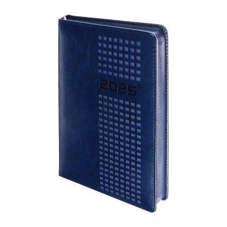 Dated 2025 diary, Escalada, A5 176 sheets, solid cover to leatzers with foam rubber, pancake embossing, perforation on the cover, block 70 g/m2, blue-1