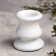 Classic candlestick, 6x5.5 cm, white