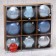 Set of balls plastic D-8 cm, 9 pcs "Neris" blue