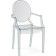 Plastic stool Luis plastic/transparent 54x54x92 cm