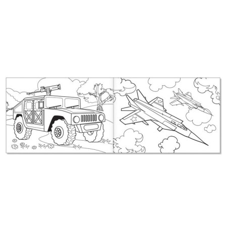 A set of coloring for boys "Transport", 4 pcs. 12 pp., A5 format-1