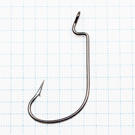 KOI Offseet Worm hook, size 4 int, BN color, offset 10 pcs.