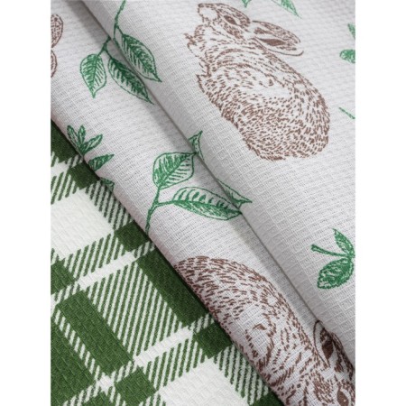 Guten Morgen Forest Party kitchen towels, size 45x60 cm, 6 pcs, green color-1