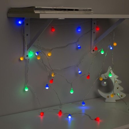 Garland “thread” 5 m with nozzles “Color Balls”, IP20, transparent thread, 30 LED, glow of multi, 8 modes, 220 V-2