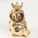 Pigger Ceramics "Eagle owl in the crown and mantle" gold 12x12x18.5 cm