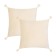 A set of decorative pillowcases Ethel with tassels, milk color, 45x45 cm - 2 pcs, polyester, velor