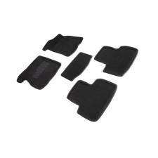 3D mats for Lada Priora, 2007-2018, black, kit